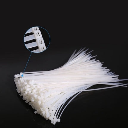 เคเบิ้ลไทร์ Cable Tie ไนลอน สายรัด สีขาว เคเบิ้ลไทร์ เข็มขัดรัดสายไฟ หนวดกุ้ง สายรัดไนล่อน สายเคเบิล สินค้าพร้อมส่งในไทย