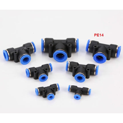 🔥พร้อมส่ง🔥ข้อต่อสามทาง ข้อต่อตรง ลด(เสียบสายลม) ข้อต่อสายลม AirHose Fitting ฟิตติ้งท่ออากาศ PEสิ