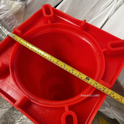 กรวย กรวยจราจร กรวยยางPVC กรวยยาง ความสูง 90 ซม. แถบสะท้อนแสง 3 แถบ