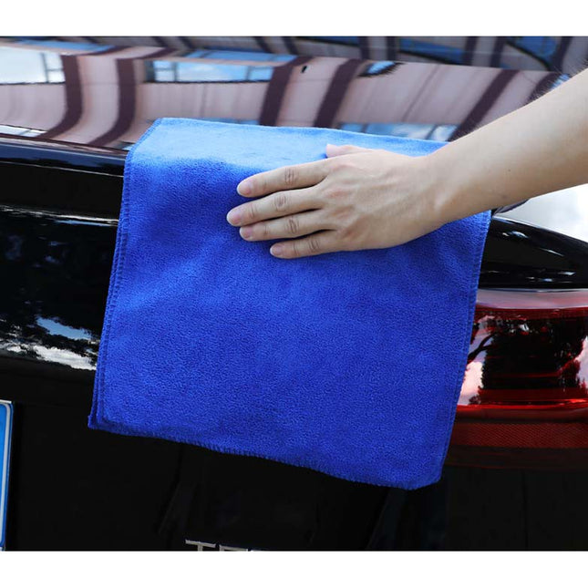 🔥พร้อมส่ง🔥ผ้าไมโครไฟเบอร์ ผ้าเช็ดรถ  สําหรับทําความสะอาดรถยนต์ BLUE  ดูดซับน้ำได้ดี สินค้าในไทย