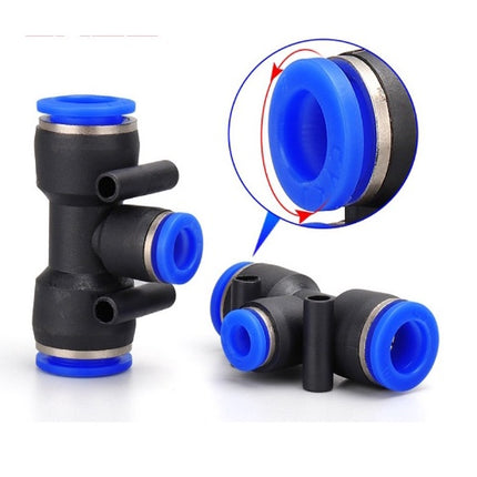 🔥พร้อมส่ง🔥ข้อต่อสามทาง ข้อต่อตรง ลด(เสียบสายลม) ข้อต่อสายลม AirHose Fitting ฟิตติ้งท่ออากาศ PEสิ
