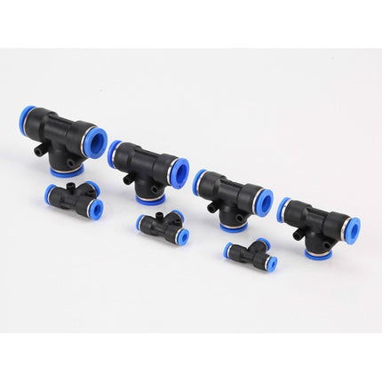 PE ข้อต่อสามทาง ข้อต่อ ข้อต่อลม ข้อต่อสายลม AirHose Fitting ฟิตติ้งท่ออากาศ สินค้าพร้อมส่งในไทย