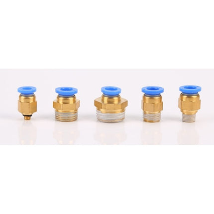 ข้อต่อลมทองเหลืองเกลียวนอก ฟิตติ้ง FITTING ข้อต่อเกลียวนอก ข้อต่อ ขนาด PC8 PC10 PC12 สินค้าพร้อมส่งในไทย