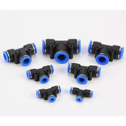 PE ข้อต่อสามทาง ข้อต่อ ข้อต่อลม ข้อต่อสายลม AirHose Fitting ฟิตติ้งท่ออากาศ สินค้าพร้อมส่งในไทย