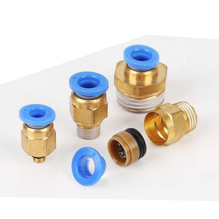 ข้อต่อลมเกลียวนอก ข้อต่อตรง เสียบสายลม ขนาด 6-12mm 01-04 สินค้าในไทย