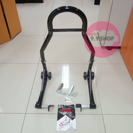 🚚พร้อมส่ง🚚สแตนตั้งรถ สแตนเซอร์วิส สแตนยกรถมอเตอร์ไซค์ขนาด150-1000Cc มีสปริงปรับระดับได้ (รุ่นมีล้อ)