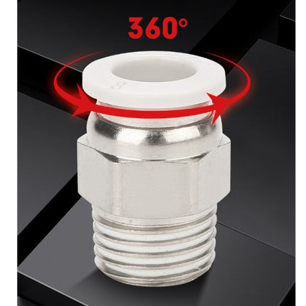 ข้อต่อลม เกลียวนอก ฝาขาว ข้อต่อลมเกลียวนอก ขนาด 14 mm. สินค้าในไทย