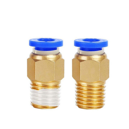 ข้อต่อลมเกลียวนอก ข้อต่อตรง เสียบสายลม ขนาด 6-12mm 01-04 สินค้าในไทย