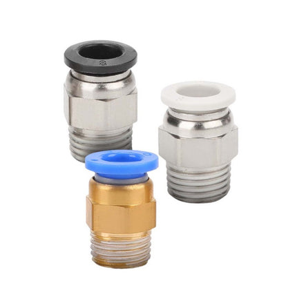 ข้อต่อลม เกลียวนอก ฝาขาว ข้อต่อลมเกลียวนอก ขนาด 14 mm. สินค้าในไทย