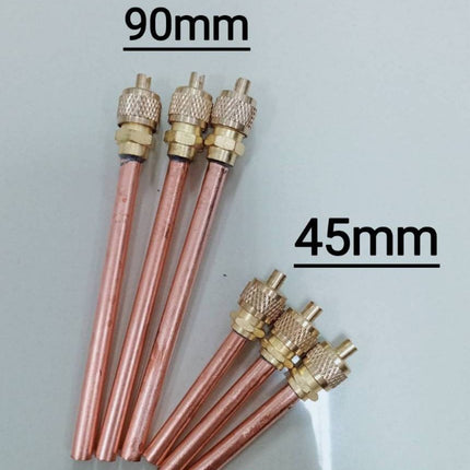 (ร้านในไทย) วาล์วศร วาล์วลูกศร ศรน้ำยาแอร์ เติมน้ำยา Access valve 1/4" ตู้แช่ ตู้เย็น ท่อทองแดงยาว 90,45mm วาล์วขันลูกศร