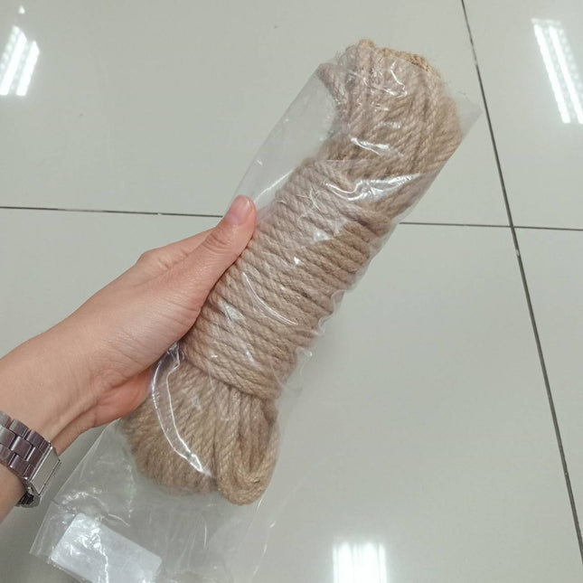 เชือกป่าน เชือกน้ำตาล เส้นหนา 2mm เชือกปอ กระสอบ สำหรับผูกของหรือตกแต่งDIY งานประดิษฐ์ ราคา/ม้วน