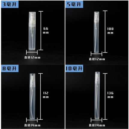 น้ำหอม ฝาใส ขวดฉีด ขวดเปล่า พกพาง่าย พร้อมส่ง สําหรับเดินทาง ขนาด 3ml / 5ml / 10ml ราคา/5ชิ้น สินค้าพร้อมส่งในไทย