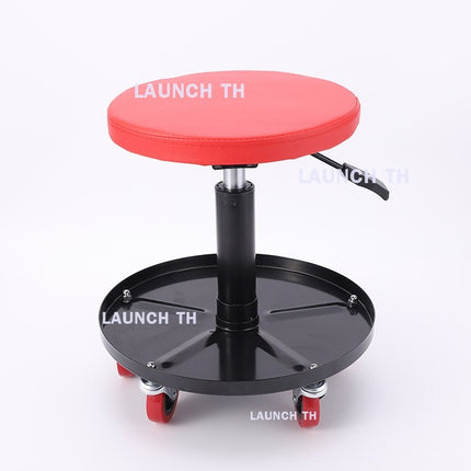 LAUNCH T Type Car Repair Stool Height เก้าอี้กลมปรับระดับได้ เก้าอี้ช่าง เบาะสีแดง (สินค้าในไทย)