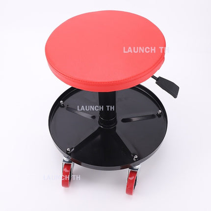 LAUNCH T Type Car Repair Stool Height เก้าอี้กลมปรับระดับได้ เก้าอี้ช่าง เบาะสีแดง (สินค้าในไทย)