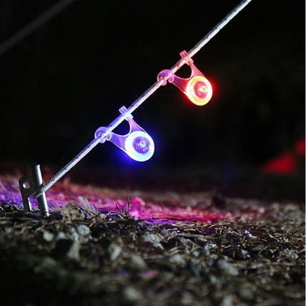 ไฟกระพริบซิลิโคน LED แขวนเชือกทาร์ปเต็นท์ กันเดินสะดุด สีเขียว,สีแดง อุปกรณ์กางเตนท์ กางเต้นท์ ราคา/ชิ้น