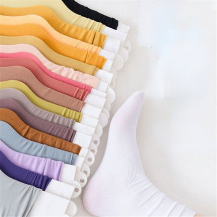 🔥พร้อมส่ง🔥ถุงเท้า ถุงเท้าข้อกลาง สีโทนพาสเทล ผ้าเบาสบาย ไม่อับชื้น ถุงเท้าน่ารัก มินิมอล ผ้านิ่ม ราคา/คู่ สินค้าในไทย