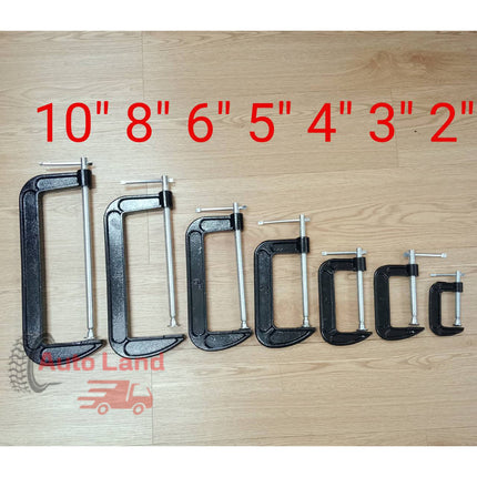 🔥พร้อมส่ง🔥ปากกาจับชิ้นงาน ปากกาตัวซี ขนาด 2-10'' ตัวซี C-Clamp จับชิ้นงาน แคลมป์ ซีแคลมป์ แคมจับชิ้นงาน ราคา/ชิ้น