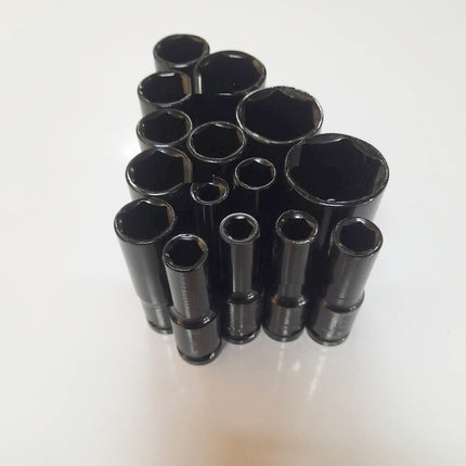 🚚พร้อมส่ง🚚ลูกบล็อกยาว ลูกบล็อก 6 เหลี่ยมยาว 1/2" (4หุน) ลูกบล็อกแบบยาว ลูกบล๊อกลม ประแจเครื่องมือ บล็อกดำ ข้อต่อ