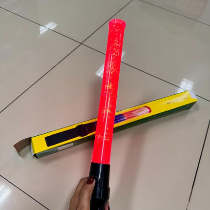 🚚พร้อมส่ง🚚กระบอกไฟ กระบองไฟโบกฉุกเฉิน กระบองไฟจราจร ไฟ 3 จังหวะ  มี2แบบ สินค้าในไทย