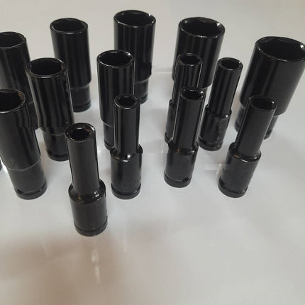 🚚พร้อมส่ง🚚ลูกบล็อกยาว ลูกบล็อก 6 เหลี่ยมยาว 1/2" (4หุน) ลูกบล็อกแบบยาว ลูกบล๊อกลม ประแจเครื่องมือ บล็อกดำ ข้อต่อ