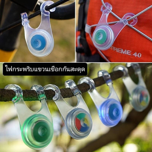 🔥พร้อมส่ง🔥ไฟกระพริบ ซิลิโคน LED ไฟแขวนเชือกทาร์ปเต็นท์ กันเดินสะดุด สีเขียว,สีแดง อุปกรณ์กางเตนท์ กางเต้นท์ ราคา/ชิ้น