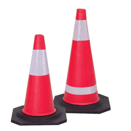 🔥พร้อมส่ง🔥กรวยฉุกเฉิน EVA กรวยจราจร สีแดงสูง 70ซม. Road Cone ความยืดหยุ่นสูงและทนทาน ฐานยางดำ สินค้าในไทย