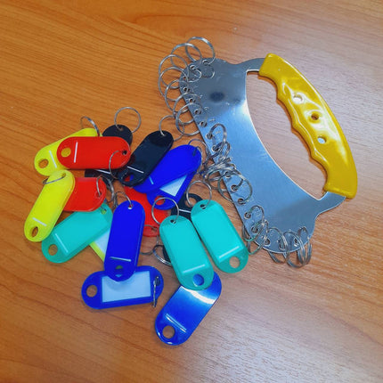 🚚พร้อมส่ง🚚ที่เก็บกุญแจ พร้อมป้ายชื่อ พวงกุญแจ ที่เก็บพวงกุญแจ  ป้ายคละสี มีหลายขนาด สินค้าในไทย