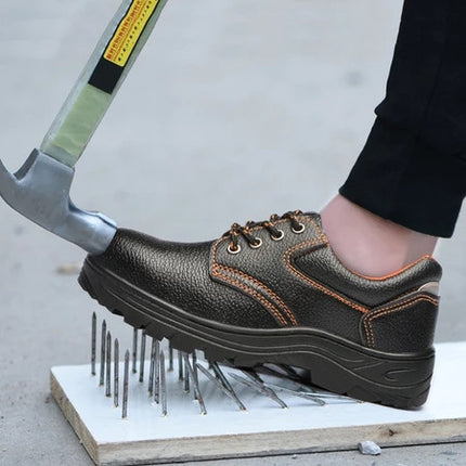 🔥พร้อมส่ง🔥รองเท้าเซฟตี้ PU safety shoes รองเท้าแรงงาน รองเท้า รองเท้าหัวเหล็ก คุณภาพสูง ไซส์ 41-43  สินค้าในไทย