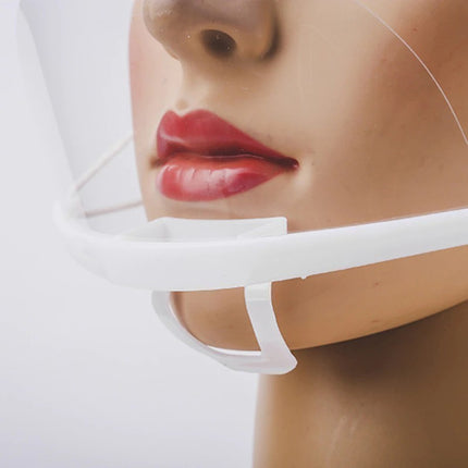 🚚พร้อมส่ง🚚หน้ากา หน้ากากกันน้ำลาย ปิดปากพลาสติก Mouth Shield ชุด 10 ชิ้น สินค้าในไทย