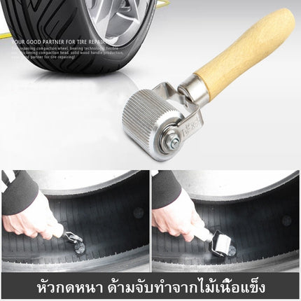 ลูกกลิ้ง ลูกกลิ้งปะยาง ยางล้อแรงดัน ลูกกลิ้งบดอัด ฟิล์มซ่อมแซมเย็น ซ่อมยางรถยนต์