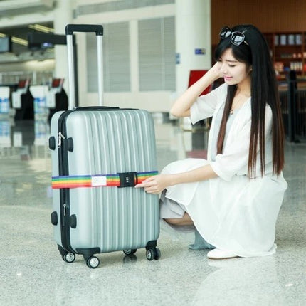 🔥พร้อมส่ง🔥สายรัดกระเป๋าเดินทาง แบบล็อคและใส่รหัสได้ Luggage Belt สายรัดของ แบบหัวล็อค สายรัด 5cm ยาว 1.8M