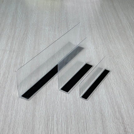 แผ่นกั้น pvc แบบแม่เหล็ก แบบธรรมดา แผ่นกั้น ชั้นวางสินค้า สําหรับซูเปอร์มาร์เก็ต ร้านค้า ใช้ในการจัดระเบียบสินค้า
