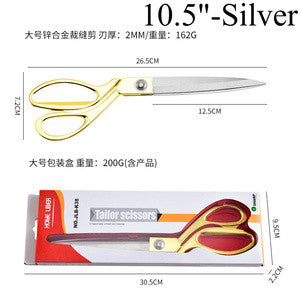🔥พร้อมส่ง🔥กรรไกร กรรไกรตัดผ้า กรรไกรเอนกประสงค์ สแตนเลสของแท้100% ขนาด10.5นิ้ว แข็งแรงไร้สนิม ด้ามเงิน/ทอง สินค้าในไทย
