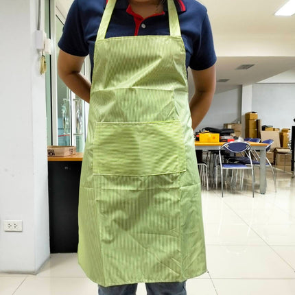 ผ้ากันเปื้อน (กันน้ำ) ผ้ายางกันเปื้อน รายทาง มี3 สี กระเป๋าหน้า