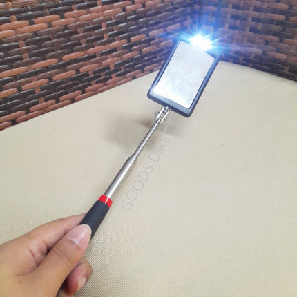 🔥พร้อมส่ง🔥กระจกส่องที่แคบ LED กระจกส่องเครื่อง กระจกส่องรถ ส่องซ่อมเครื่องยนต์ กระจก4เหลี่ยม มีไฟ สินค้าในไทย