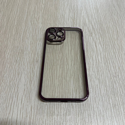 เคสใส สำหรับ iPhone เคสกันกระแทก รุ่น 14Pro / 13Pro / 13ProMax เคสโทรศัพท์ เคสไอโฟน ขอบสีเงิน ดำ เคสนิ่ม พร้อมส่งในไทย