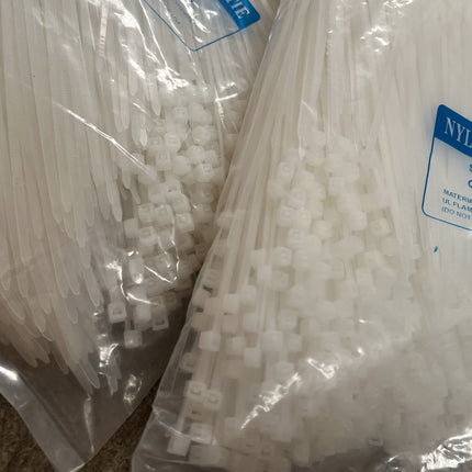 เคเบิ้ลไทร์ Cable Tie ไนลอน สายรัด สีขาว เคเบิ้ลไทร์ เข็มขัดรัดสายไฟ หนวดกุ้ง สายรัดไนล่อน สายเคเบิล สินค้าพร้อมส่งในไทย