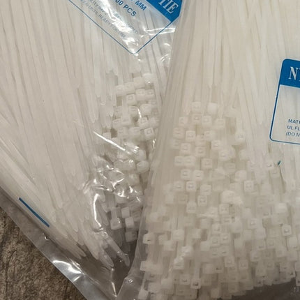 เคเบิ้ลไทร์ Cable Tie ไนลอน สายรัด สีขาว เคเบิ้ลไทร์ เข็มขัดรัดสายไฟ หนวดกุ้ง สายรัดไนล่อน สายเคเบิล สินค้าพร้อมส่งในไทย