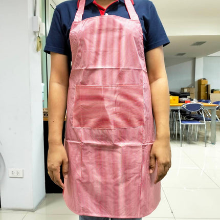 ผ้ากันเปื้อน (กันน้ำ) ผ้ายางกันเปื้อน รายทาง มี3 สี กระเป๋าหน้า