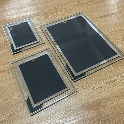 🔥พร้อมส่ง🔥กรอบรูป  กรอบกรูปกระจกคริสตัล กรอบรูปกระจก วางได้สองแนว กระจกแนวตั้ง กรอบรูปแนวนอน กรอบรูปมินิมอลสินค้าในไทย