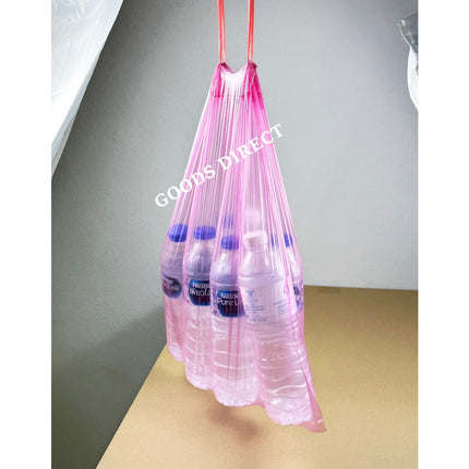 🔥พร้อมส่ง🔥ถุงขยะ ถุงพลาสติก แบบมีหูหิ้ว ถุงขยะหูหิ้ว มีหูหิ้วพร้อมทิ้ง รับน้ำหนักได้ ขนาด45x50cm. แพค5ม้วน สินค้าในไทย