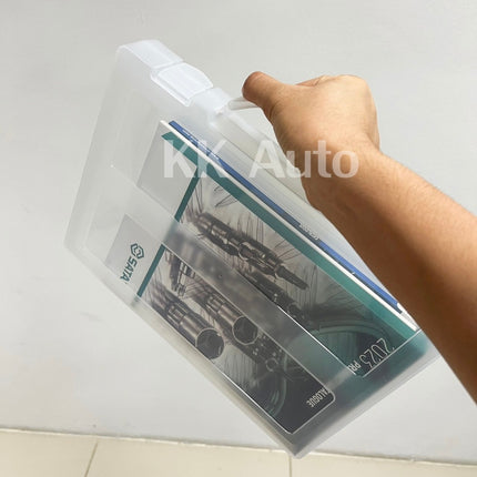 🔥พร้อมส่ง🔥 กล่องพลาสติก กล่องใส่เอกสาร พร้อมหูหิ้ว แฟ้มใส่เอกสาร หนาอย่างดี สำหรับ A4 ขนาด 35X26.5X4 Cm.(ร้านส่งในไทย)