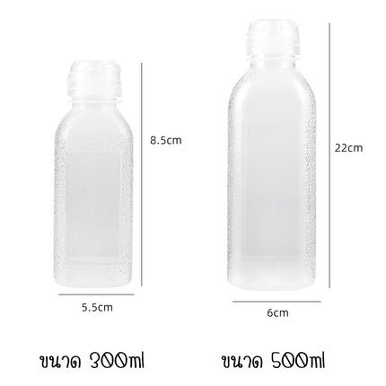 [พร้อมส่ง] ขวดบีบ ขวดใส่น้ํามัน เครื่องเทศ ซอส น้ําส้มสายชู พลาสติกPP แบบใสขวดบีบน้ำมัน บีบซอส ขนาด 500ml ราคา/ชิ้น
