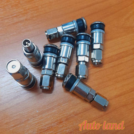 🔥พร้อมส่ง🔥จุกลมเลส สำหรับใส่ยางเรเดียล จุ๊ปลมสแตนเลส จุ๊บลมยาง TR525 (4 ชิ้น/ชุด)