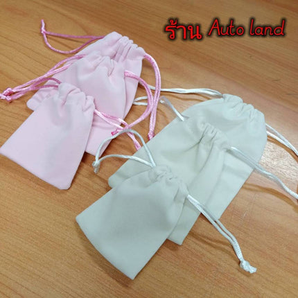 🔥พร้อมส่ง🔥ถุงหูรูด ถุงผ้าสักหลาด ขนาดเล็ก ถุงผ้ากำมะหยี่ เชือกรูดน่ารักๆ ใบเล็กใหญ่ ใส่เครื่องประดับ สินค้าในไทย