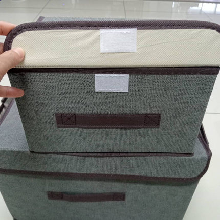 กล่องผ้าพับได้ กล่องผ้า  กล่องอเนกประสงค์  กล่องผ้าลินิน  ราคา/set 2ชิ้น