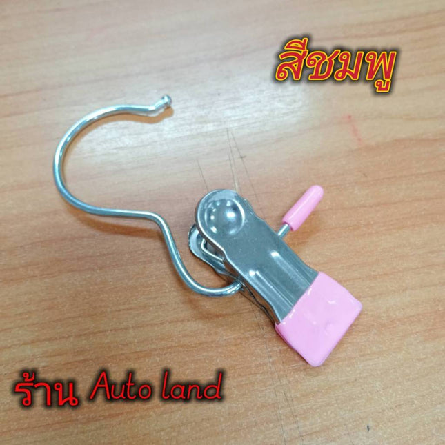🔥พร้อมส่ง🔥ที่หนีบผ้าสเตนเลส กันลื่น สีสันสดใส ไม้แขวนเสื้อสเตนเลส อเนกประสงค์ คลิปหนีบผ้า ในไทย