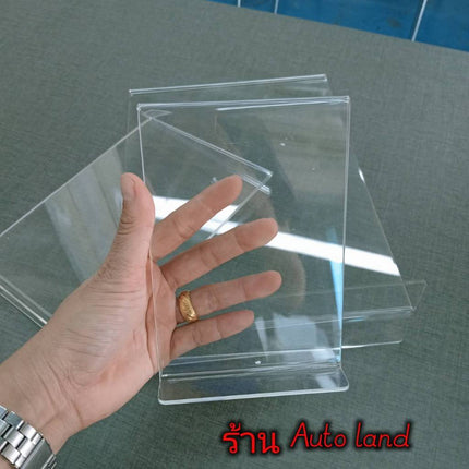 🔥พร้อมส่ง🔥 ป้ายตั้งโต๊ะ 2หน้า (T) (แนวตั้ง/แนวนอน) อะคริลิคใส  A4 A5 A6 แนวตั้ง ราคา/ชิ้น สินค้าในไทย