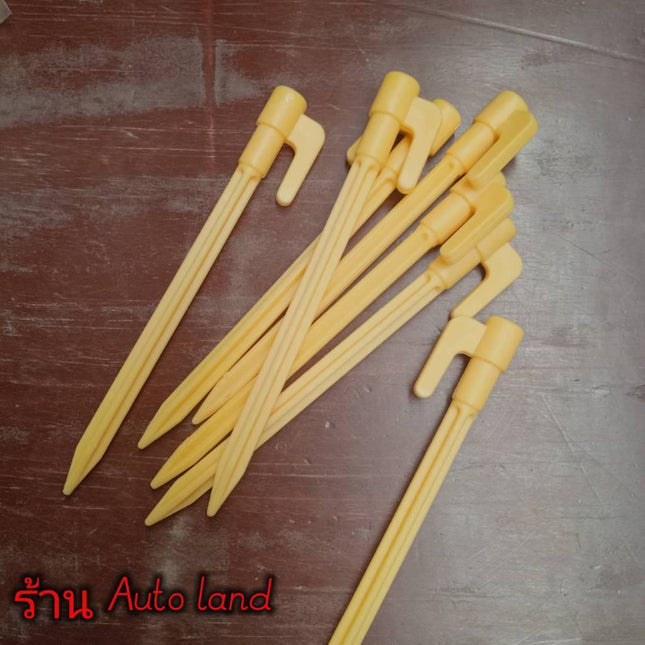🔥พร้อมส่ง🔥ตะขอ กางเต้นท์ สมอ พลาสติก สมอบก แบบพลาสติก เบา ไม่เป็นสนิม ทำจากพลาสติกแข็ง สำหรับกางเต็นท์ สินค้าในไทย