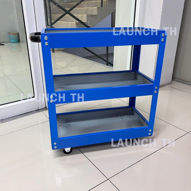 LAUNCH  Trolley 3 Layer Small Blue White Mini ชั้นวางเครื่องมือ 3 ชั้นสีฟ้า ไซส์เล็ก เหล็กหนา